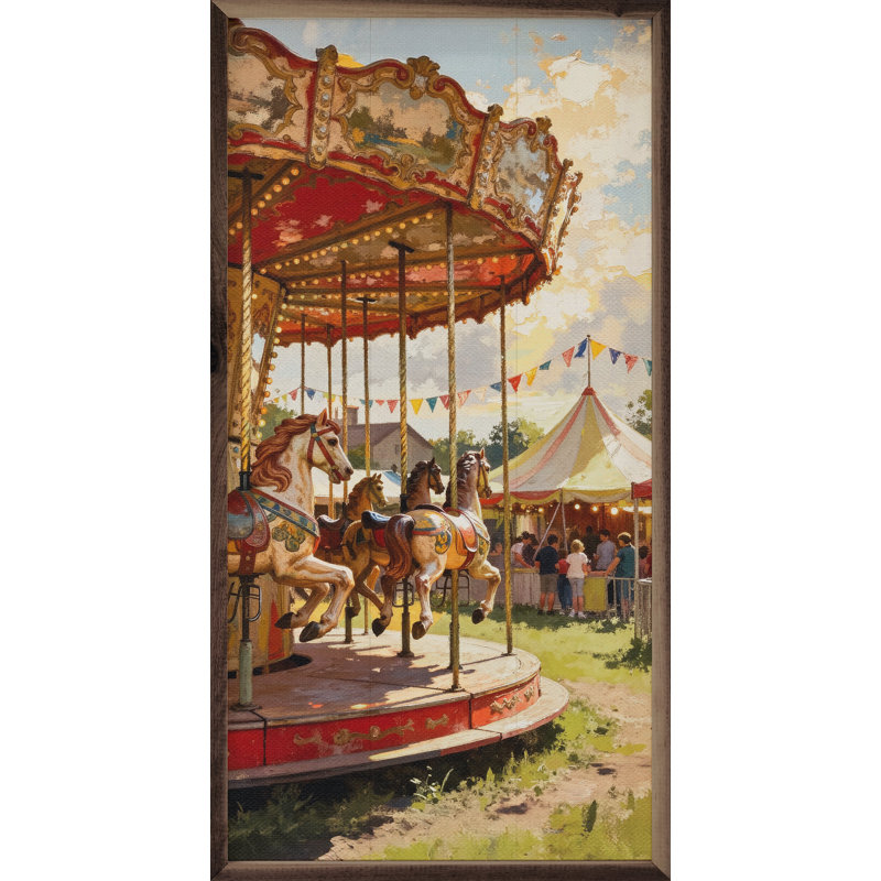 The Old Carousel, H 16 po x l 8 po