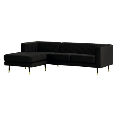 Monaville 4 Seater Velvet Sofa & Chaise