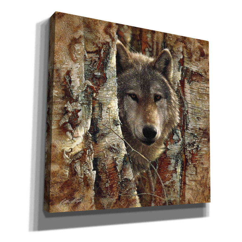 «Wolf Spirit» par Collin Bogle, art mural sur toile, H 37 po x l 37 po x P 1,5 po