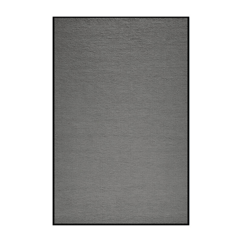 Tapis gris uni lavable à la machine