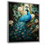Zellie Teal Peacock - monochrome, art mural paon-151568038-143353823-192523268