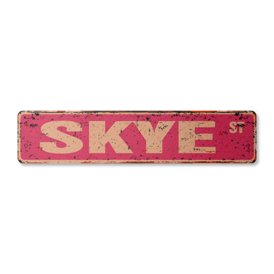 Skye Street Sign Aluminum 6" X 24"