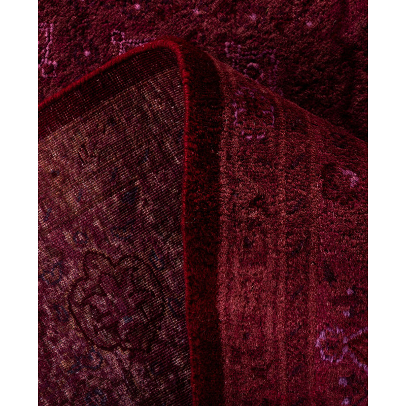 Overdyed One-of-a-Kind 6' 1" X 9' 4" Hand Knotted Area Rug