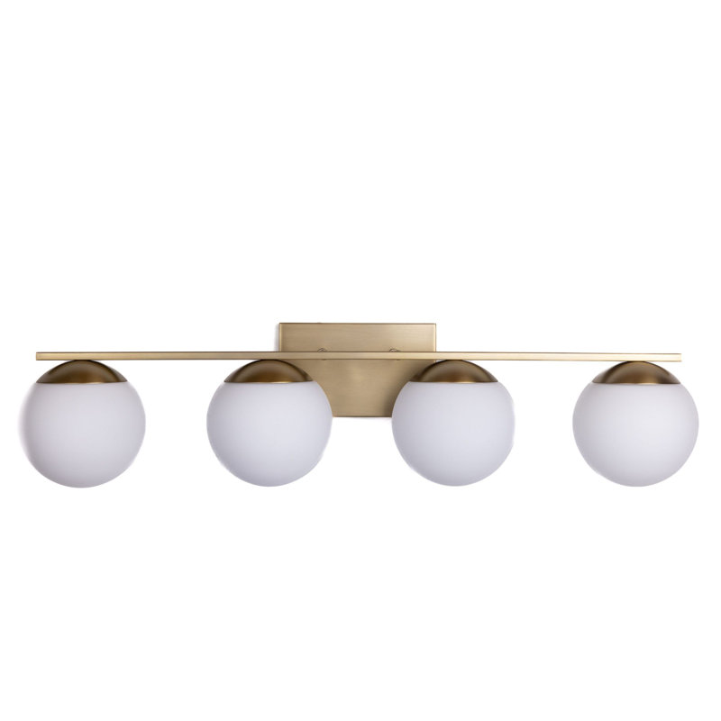 Éclairage pour meuble-lavabo 4 lumières Kivah, Or doux