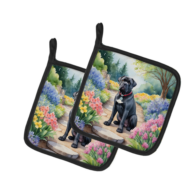 Caroline's Treasures Floral Polyester Potholder Set