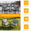 Ensemble de 2 fauteuils d'extérieur noirs en aluminium avec coussins-466168023-466168022