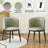 Dining Chair Set of 2, 28.7"H, Leather Upholstered Side Chairs, Nappa Leather with Carbon Steel Frame
