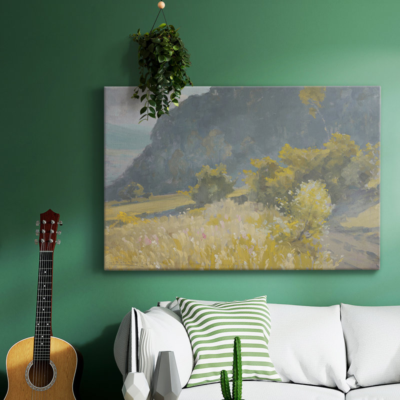 Paysage rétro -DCCXLV III, H 9 po x l 13 po x P 1,5 po, Toile tendue