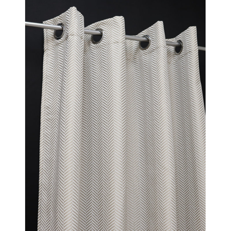 Fermeture à glissière en jacquard, Taupe, L 54 po x L 84 po