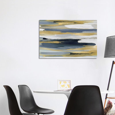 Beyond In Blue And Gold I by Jackie Hanson - Wrapped Canvas Print
