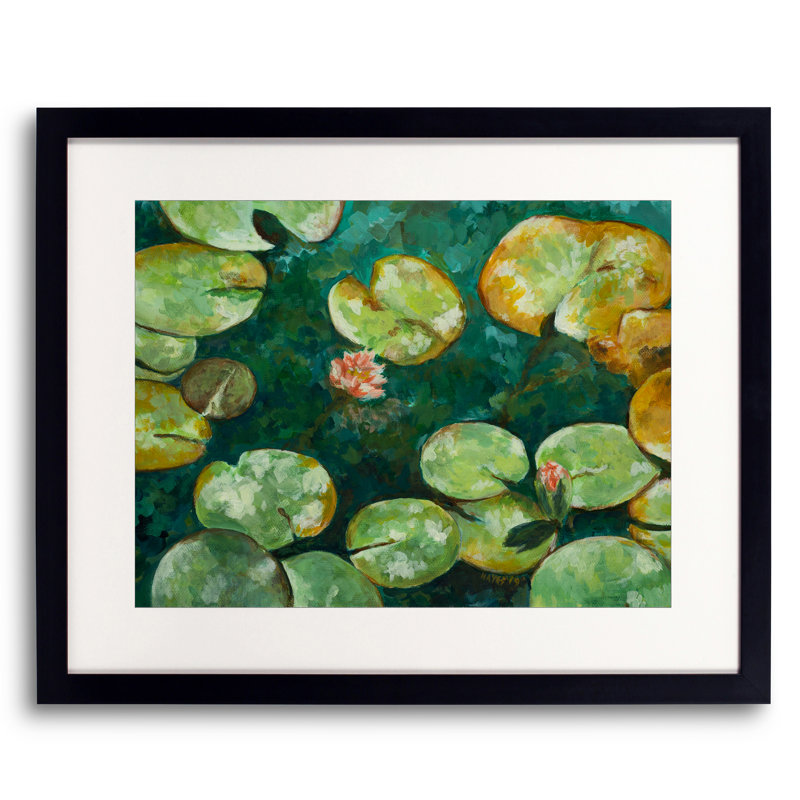 Tranquil Lily Pond Print by Ruth Hayes, Black Framed Paper, 16" H x 20" W