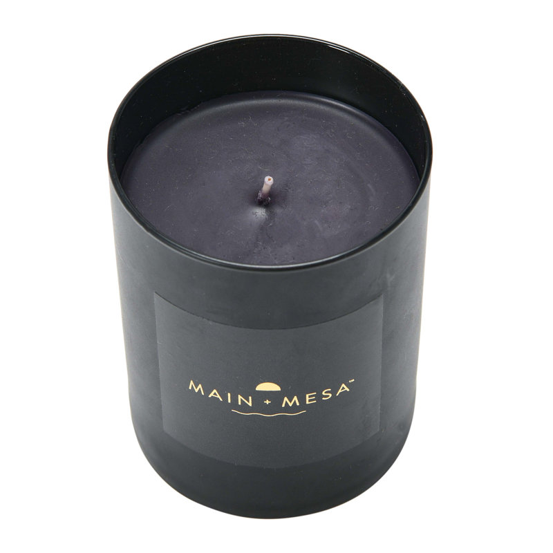 Bougie en verre noir mat et main Main & Mesa