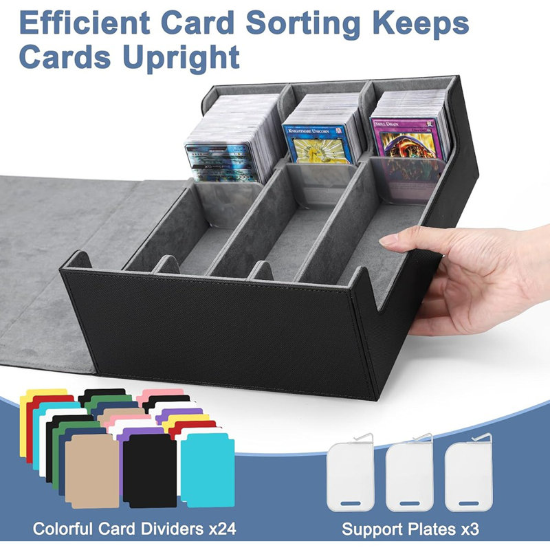 Card Deck Case For Trading Cards 1800+, MTG Card Storage Box, Le...