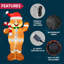 5ft Christmas Inflatable Gingerbread with Candy Canes