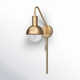 Luke Single Light Steel Dimmable Plug-in Armed Sconce