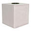Ivory Wood Leather Tissue Box Cover