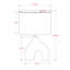 Lampe de table standard en céramique brun et ivoire Raphael, H 25,09 po x l 16,32 po x P 10,79 po