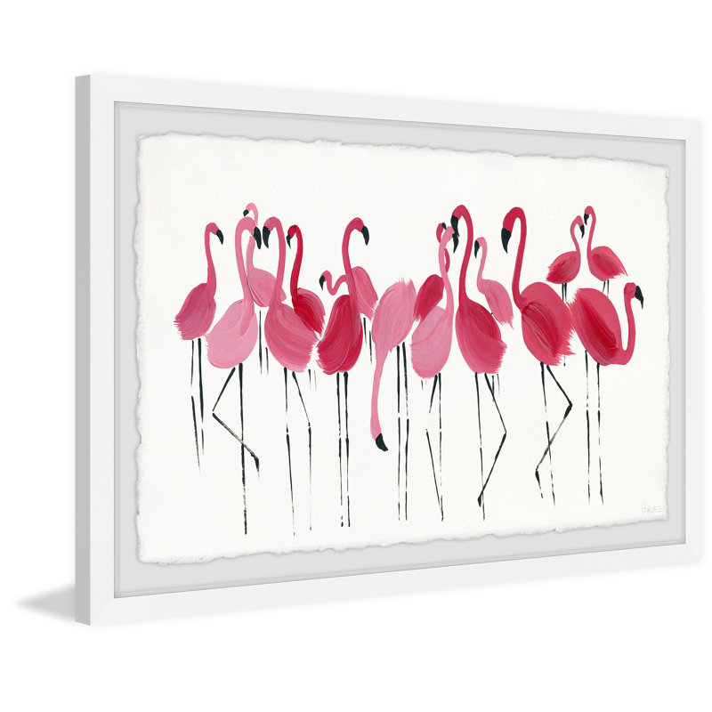 Blushing Flamingos by Parvez Taj - Single Picture Frame Print, 20cm H x 30cm W