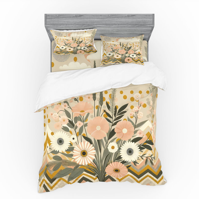 Ensemble de literie à motif floral eucalyptus Ambesonne, King Duvet Cover + 3 Additional Pieces