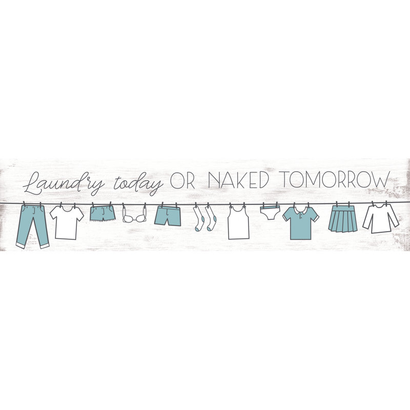Laundry or Naked - Painting Print, Black Floater Framed, 30 cm H x 46 cm W