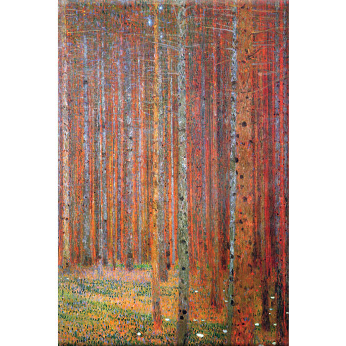 « tannenwald » par gustav klimt,, reproduction de peinture sur toile