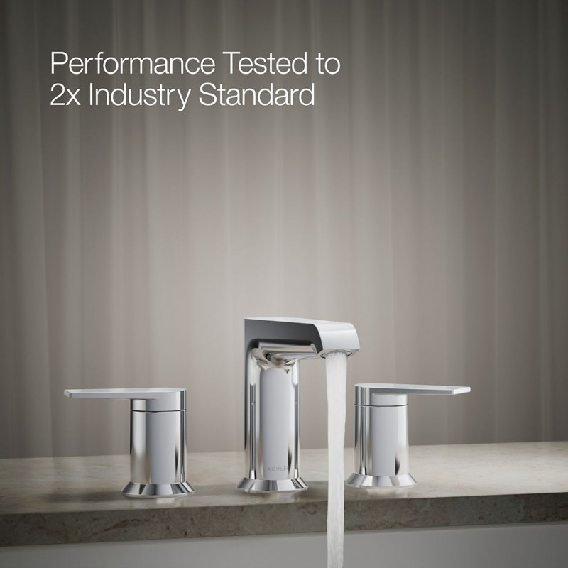 Hint Two-Handle Deck-Mount Bath Faucet Trim, Polished Chrome