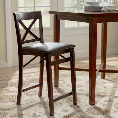 Tabouret de bar et de comptoir pliant et rembourré Clarke