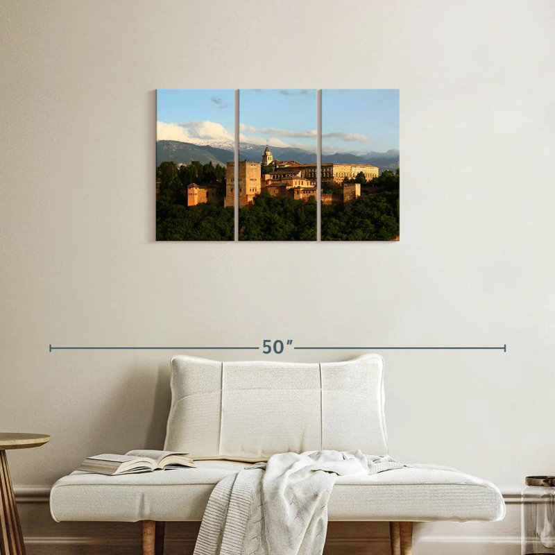 Palais de l'Alhambra en Espagne, H 20 po x l 33 po