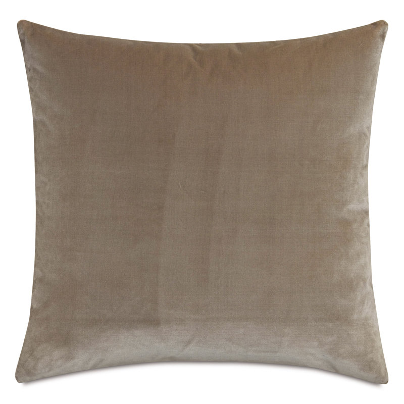 Coussin décoratif en kaki Brahms, Carré 22 po, Kaki