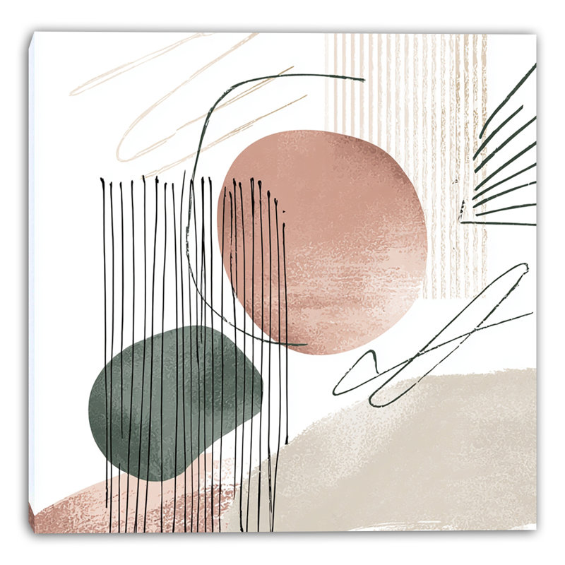 Art mural sur toile rose, L 40 po x H 40 po x P 1,5 po