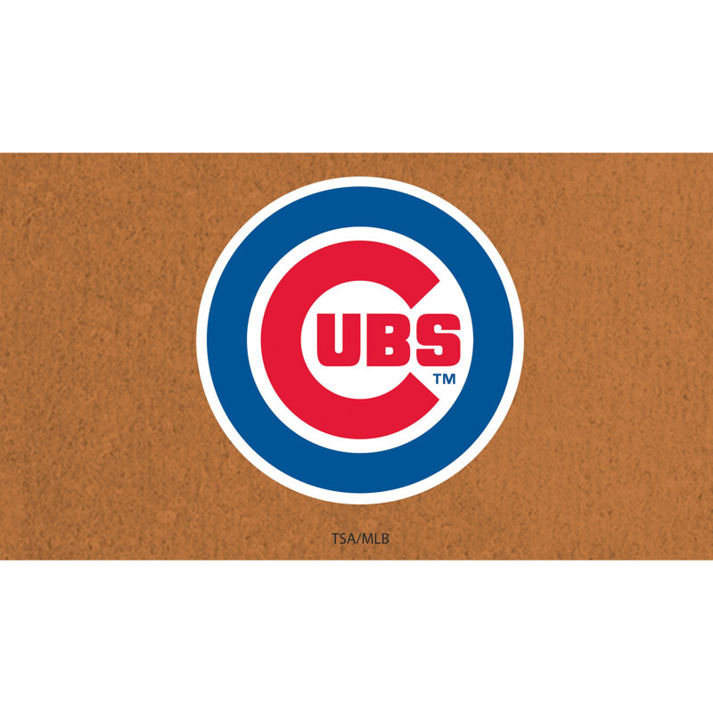 Tapis en fibre de coco Chicago Cubs 16 po x 28 po