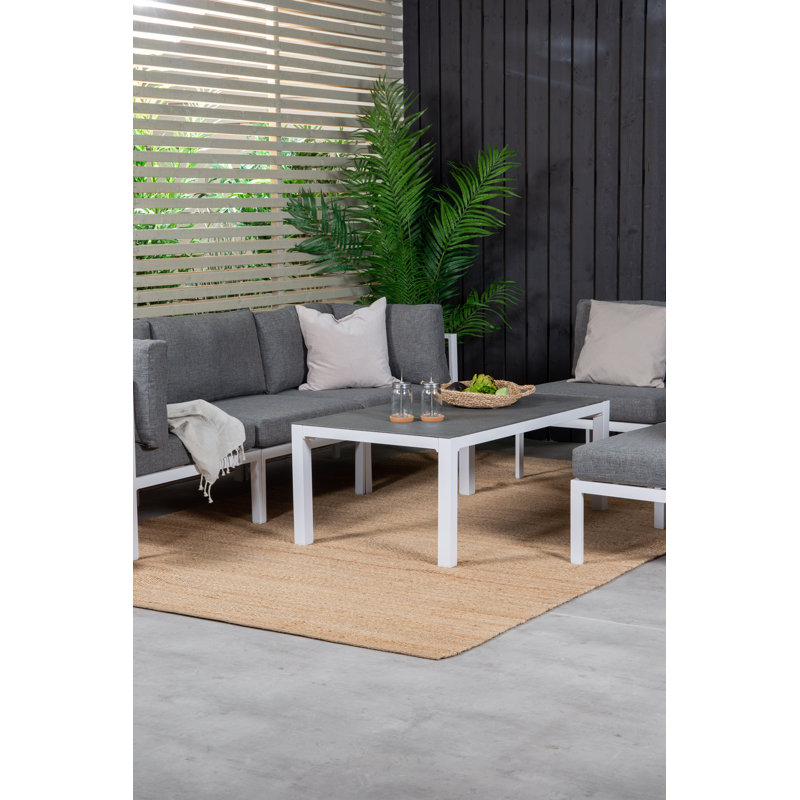 Doney Rectangular Glass Outdoor Coffee Table - 120 cm W 70 cm D