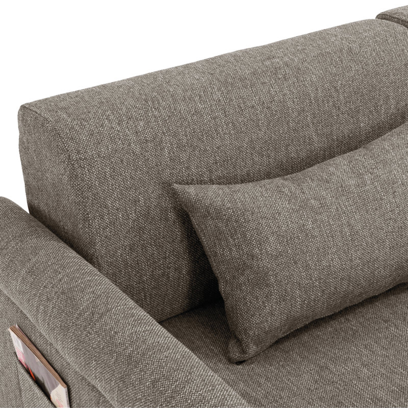 Canapé convertible 73,8 po, Gris beige