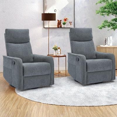 Lila Set of 2 Manual Swivel Rocker Recliner With Head Massage by Ebern Designs