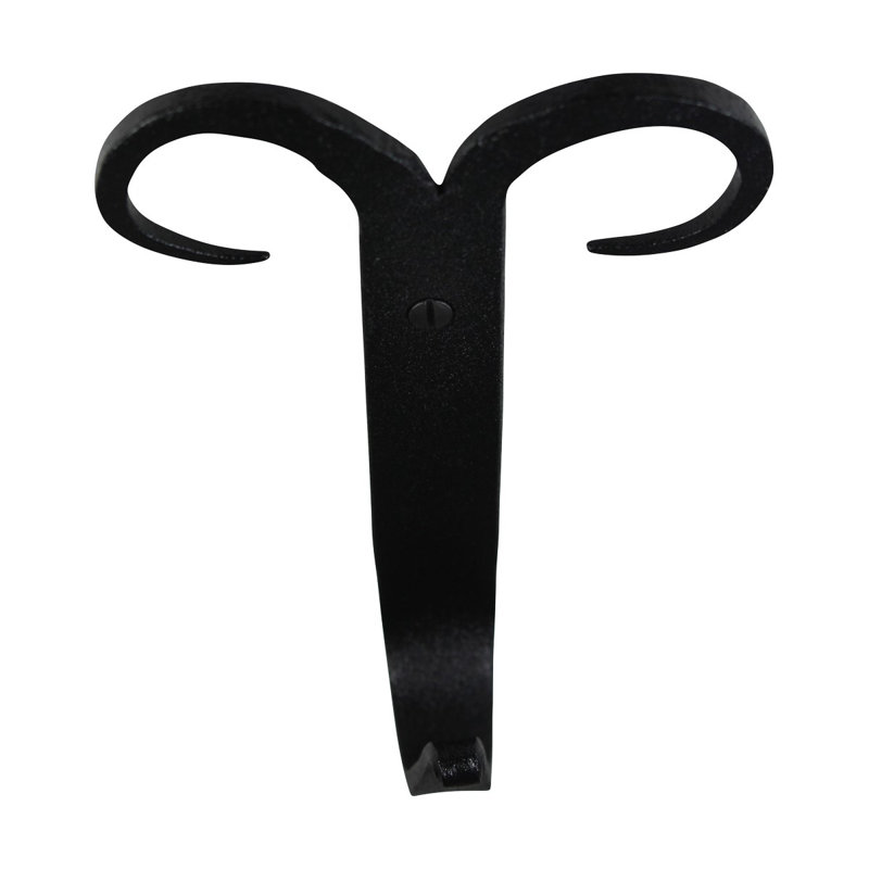 Wrought Iron Scroll Wall Mounted Robe Hook