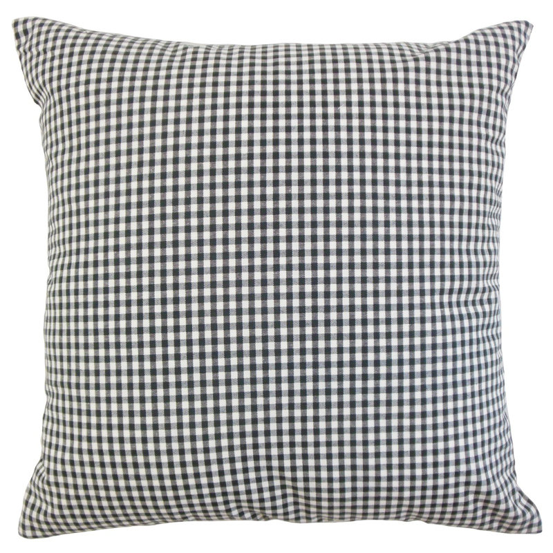 Silk Plaid Sham Set, Standard, Black