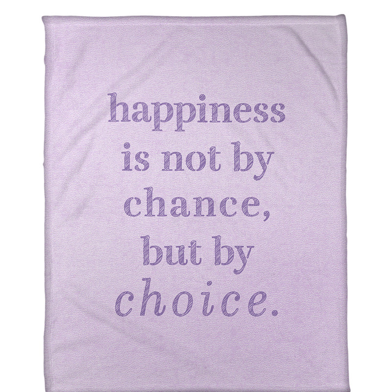 Couverture en molleton Faux Gemstone Happiness, l 60 po x L 80 po, Moyen, Mauve