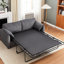 Lit futon de 79,13 po, lit escamotable moderne, revêtement en velours côtelé, base en métal, élément clé du salon, canapé d'une capacité de 450 lb, structure, pièce de base, poids maximal de 450 lb