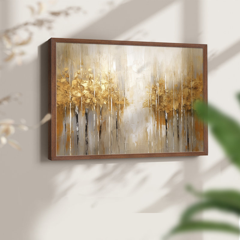 Abstract Series-CXXIII -Framed Print - Restickable, Noyer, H 16 po x l 20 po