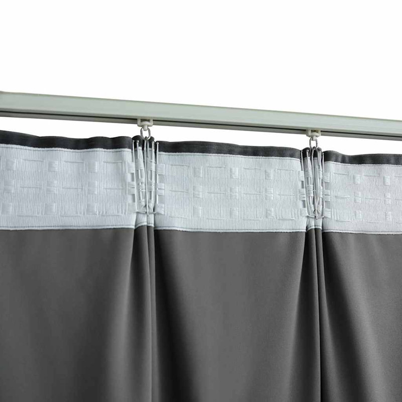 Kattie Blackout Curtain Single Panel, Anthracite