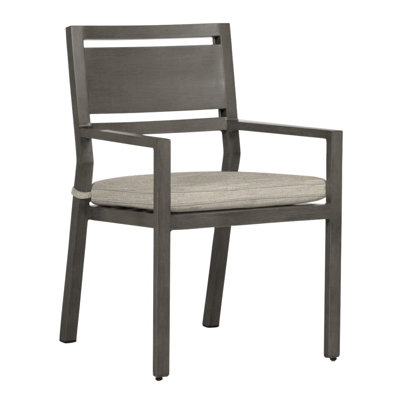 Chaise avec accoudoirs en aluminium Avondale - Gris ardoise