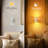 Cylinder Wall Light Black Plug-In Night Light With Light Sensor, Purple Light, Sliding Dimmer