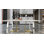 Everly Quinn Inc 80 Inches Faux Marble Dining Table Set For 6 With Stainless Steel Base And 37" Chrome Dining Chairs