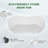 67" L Peanut Solid Surface Freestanding Bathtub Soaking Tub With Ergonomic Comfort Height