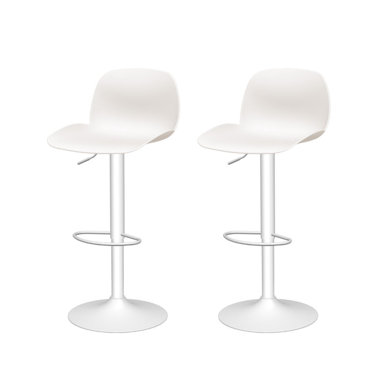 Tabouret de bar Doroty, Blanc / blanc