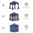 Yardgrace 8'X8' Soft-top Double-Roofed Steel Patio Gazebo-122431928