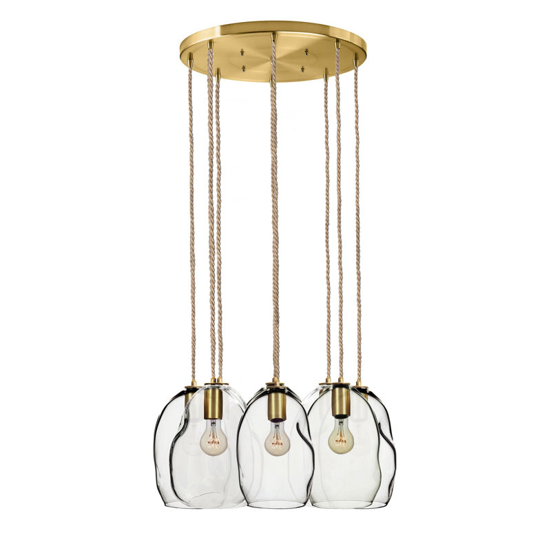 Bubble 8 - Light Chandelier, Brass, 100" H x 18" W x 18" D