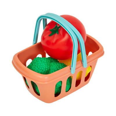 Jouet caisse enregistreuse pour enfants - ensemble de jeu de 30 pièces pour jouer avec épicerie avec argent, nourriture pour tout-petits et panier pour enfants de 3 ans et plus par Hey! Jouez!
