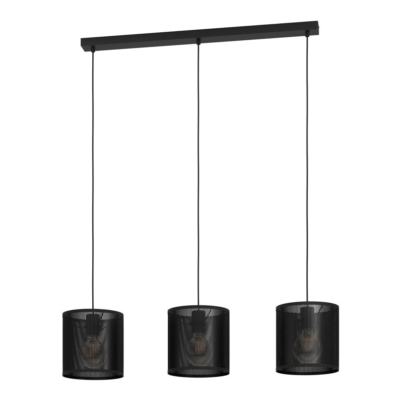 Analyah 3 - Light Satin Black Kitchen Island Pendant
