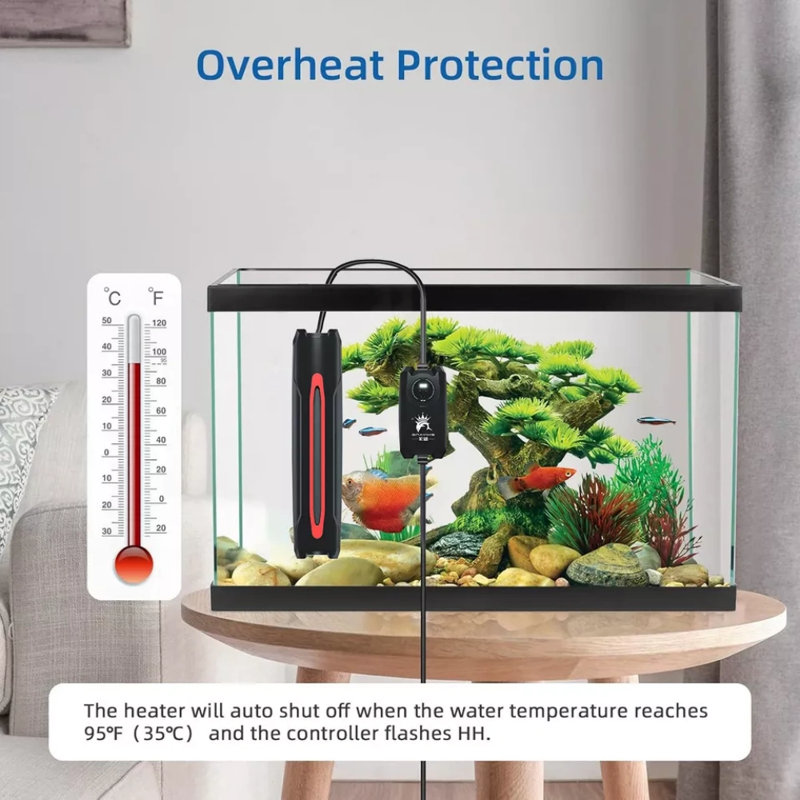 Chaufferette d'aquarium 800W 80-160 gallons